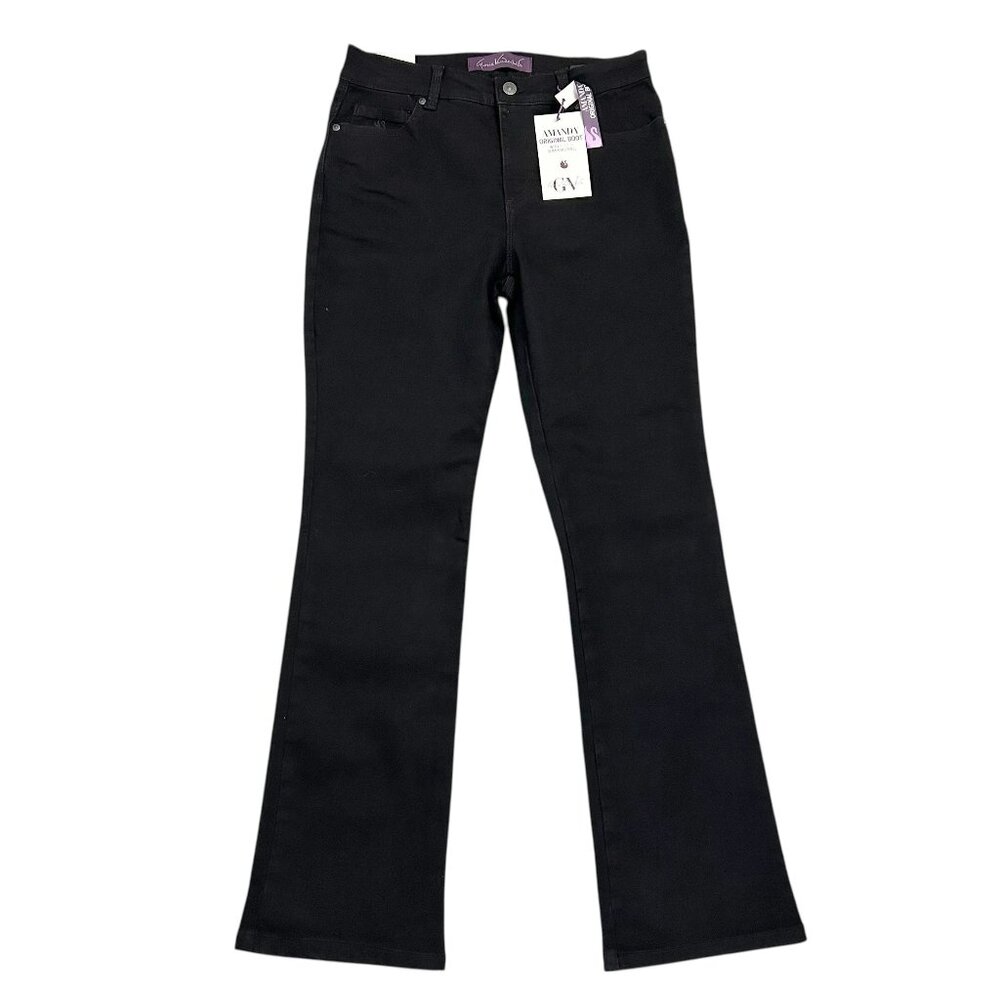Gloria Vanderbilt Amanda Women's Size 6 Short Black Bootcut Jeans Denim Pant NWT